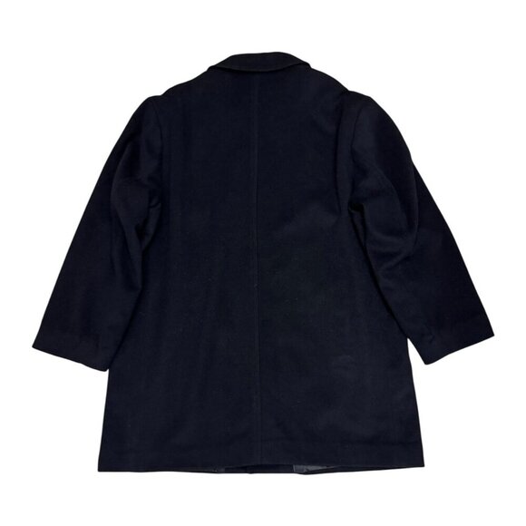 STAFFORD Wool Blend Luxury Designer Black Business Casual Pea Coat Mens XL - 46R - Picture 3 of 7